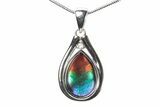 Stunning Ammolite Pear Pendant/Earrings Set #376247-2